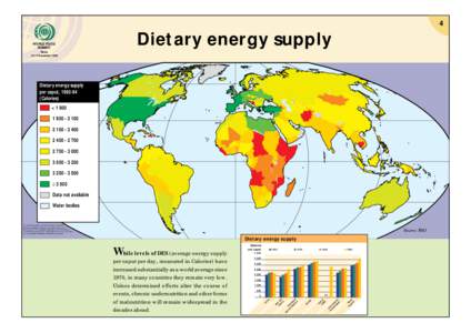 4 WORLD FOOD SUMMIT Dietary energy supply