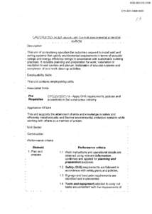 AGS[removed]CTH[removed]Description This unit of competency specifies the outcomes required to install wall and ceiling systems that satisfy environmental requirements in terms of acoustic