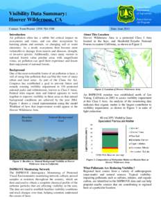 United States Department of Agriculture Visibility Data Summary: Hoover Wilderness, CA