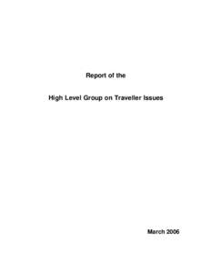 Report of the  High Level Group on Traveller Issues March 2006