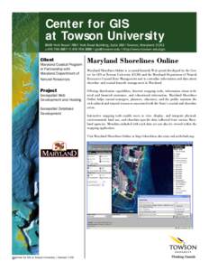 Geographic information system / Geospatial analysis / Maryland / Geography / Southern United States / Cartography / Towson University
