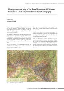 Photogrammetric Map of the Tatra Mountains[removed]as an Example of Local Adaption of ...  Photogrammetric Map of the Tatra Mountains[removed]as an Example of Local Adaption of Swiss Style Cartography  Rafał Jońca