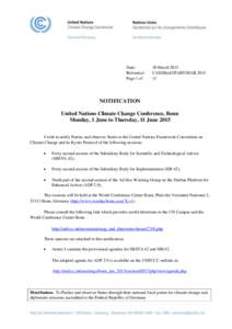 Date: Reference: Page 1 of 30 March 2015 CAS/SBs42/PART/MAR.2015