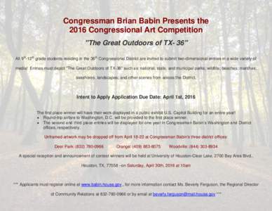 Congressman Brian Babin Presents the 2016 Congressional Art Competition 