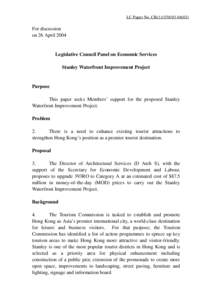 LC Paper No. CB[removed])  For discussion on 26 April[removed]Legislative Council Panel on Economic Services