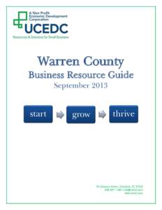 Warren County Business Resource Guide September 2013 start