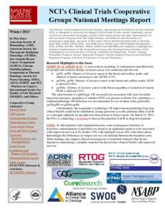 Radiation Therapy Oncology Group / Cancer and Leukemia Group B / Zoledronic acid / Oncologists / Medicine / Cancer organizations / Radiation oncology