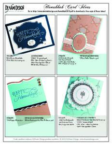 Hanukkah Card Ideas Hanukkah � � � � � �  �