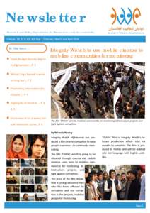 Integrity Watch Afghanistan March and April News Letter