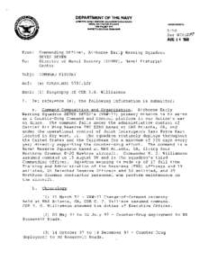 DEPARTMENT OF THE NAVY AIRBORNE EARLY WARNING SQUADRON SEVEN SEVEN NAVAL U R STATION ATLANTA 1000 HALSEY AVE MARIETTA GEORGIA J00605OW