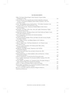 BOOK REVIEWS OBERG, The Head in Edward Nugent’s Hand: Roanoke’s Forgotten Indians, by Mikaëla M. Adams . . . . . . . . . . . . . . . . . . . . . . . . . . . . . . . . . . . . . . . 222 CAIN and POFF, eds., The Colon