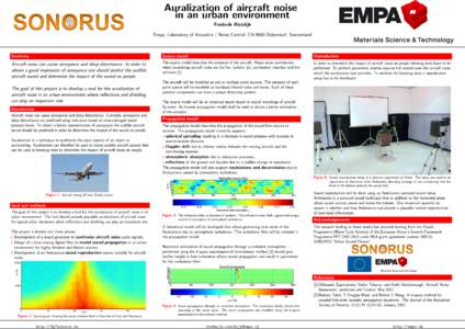 Auralization of aircraft noise in an urban environment Frederik Rietdijk Empa, Laboratory of Acoustics / Noise Control, CH-8600 D¨ubendorf, Switzerland  Summary