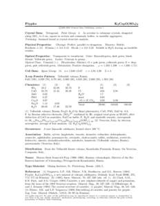 Piypite  K2 Cu2 O(SO4 )2