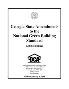 Georgia State Amendments to the National Green Building Standard[removed]Edition)