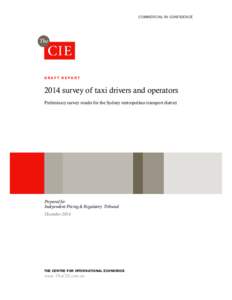 Microsoft Word - CIE Draft Report_IPART_2014 Taxi Survey - 18 Dec 2014