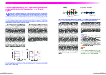 2 Materials Science  PF Activity Report 2012 #30 Electronic Ferroelectricity with Large Polarization Directed Antiparallel to Molecular Displacement in an Organic