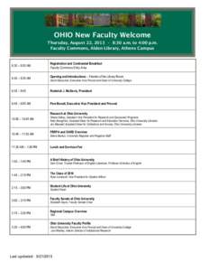 NewFacultyWelcome_Program_AUG2013_DRAFT