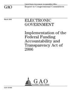 United States Government Accountability Office  GAO Report to Congressional Committees