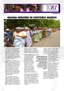 No 19  NOVEMBER 2010 GHANA WIDOWS IN HISTORIC MARCH