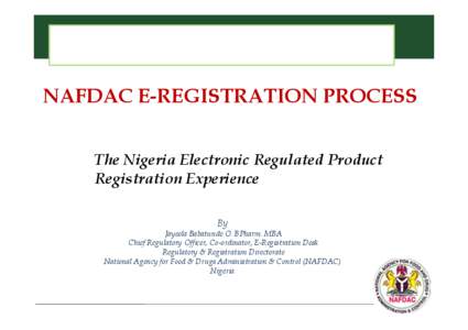 NAFDAC e-Registration process