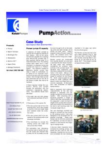 Kelair Pumps Australia Pty Ltd Issue 88  February 2012 PumpAction……. Case Study