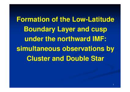 Formation of the Low-Latitude Boundary Layer and cusp under the northward IMF: simultaneous observations by Cluster and Double Star