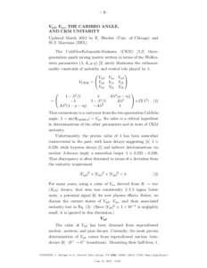 Particle Data Group / Cabibbo–Kobayashi–Maskawa matrix / Semileptonic decay / Physics / Particle physics / Electroweak theory