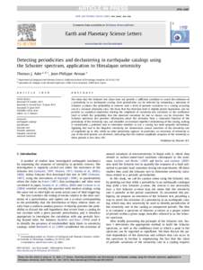 Detecting periodicities and declustering in earthquake catalogs using the Schuster spectrum, application to Himalayan seismicity