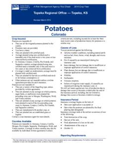 Topeka Regional Office Co Potatoes Fact Sheet