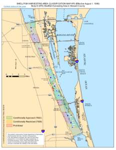 SHELLFISH HARVESTING AREA CLASSIFICATION MAP #76 (Effective August 1, 1996) Body D (#76) Shellfish Harvesting Area in Brevard County Current status of this area SEE BODY C