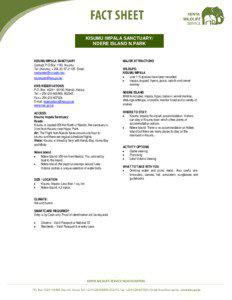 Microsoft Word - Kisumu Impala Sanctuary fact sheet