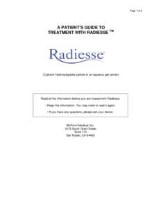 Microsoft Word - Radiesse for the Treatment of Facial Lipoatrophy - Proposed Patient Information Guide.doc