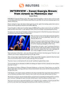 Tue Jul 14, 2009  INTERVIEW – Sweet Georgia Brown: