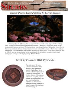 The Newsletter of the Museum of the Red River in Idabel , Oklahoma  Oct-Dec 2013 Sacred Places: Light Painting by Lorran Meares