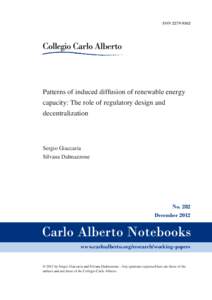 ISSNPatterns of induced diffusion of renewable energy capacity: The role of regulatory design and decentralization