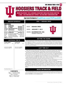 Gladstein Fieldhouse / Billy Hayes Track / Indiana Hoosiers