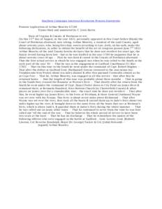 Southern Campaign American Revolution Pension Statements Pension Application of Arthur Moseley S7240 Transcribed and annotated by C. Leon Harris State of Virginia & County of Powhatan to wit: On this 15 th day of August,