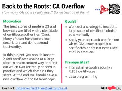 Back to the Roots: CA Overflow  How many CAs do we really need? Do we trust all of them? Motivation