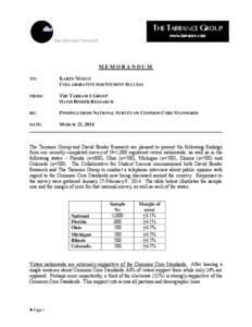 Findings From National Survey on Common Core Standards