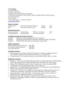 Microsoft Word - CV_Chris_Harding_Jan05_1pg.doc