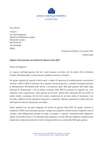 Letter from the ECB President to Mr Mario Borghezio, MEP, on the ABS purchase programme (IT)