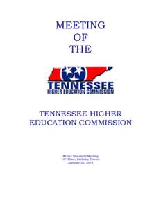 MEETING OF THE TENNESSEE HIGHER EDUCATION COMMISSION