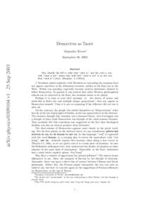 Democritus as Taoist Alejandro Rivero∗ arXiv:physics[removed]v1 25 Sep[removed]September 26, 2003