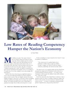 Low Rates of Reading Competency Hamper the Nation’s Economy by Thale Dillon M