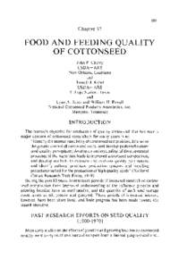 557  Chapter 37 FOOD AND FEEDING QUALITY OF COTTONSEED