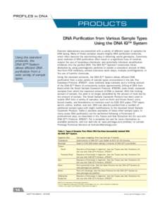 Promega[removed]Body Common[removed]:28 PM Page 14  PRODUCTS DNA Purification from Various Sample Types Using the DNA IQ™ System