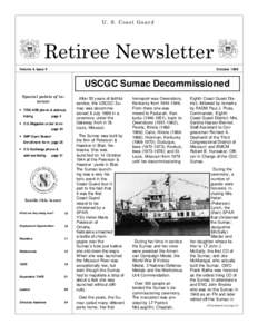 U. S. Coast Guard  Retiree Newsletter Volume 4, Issue 4  October 1999