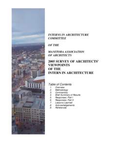INTERNS IN ARCHITECTURE COMMITTEE OF THE MANITOBA ASSOCIATION OF ARCHITECTS