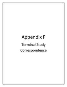 Appendix F Terminal Study Correspondence Charlevoix Municipal Airport (CVX) Terminal Building Space Allocation