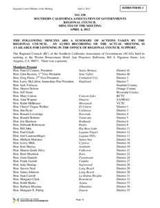 Regional Council Minutes of the Meeting  April 4, 2012 AGENDA ITEM